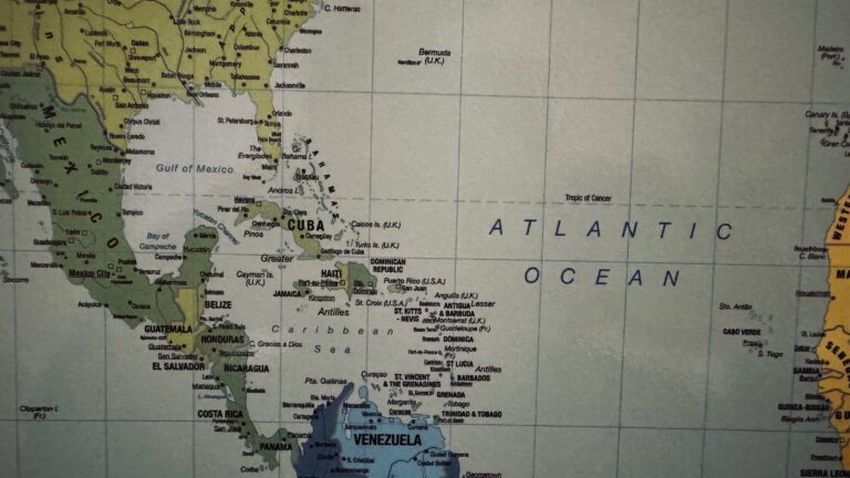 Map of the Caribbean Islands